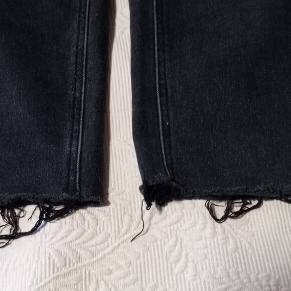 Lattelier Jeans Black Stone Washed Unhemmed Rough Edge (M) 27" - Picture 4 of 16